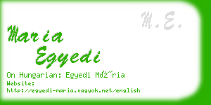 maria egyedi business card